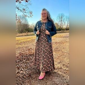 Small Floral Women's Cotton Maxi  Dress